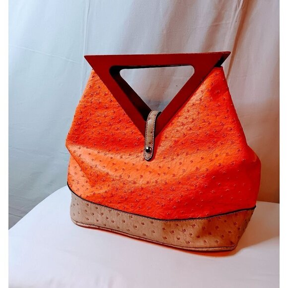 Hananel Wood Handle Tote Purse - Picture 3 of 12